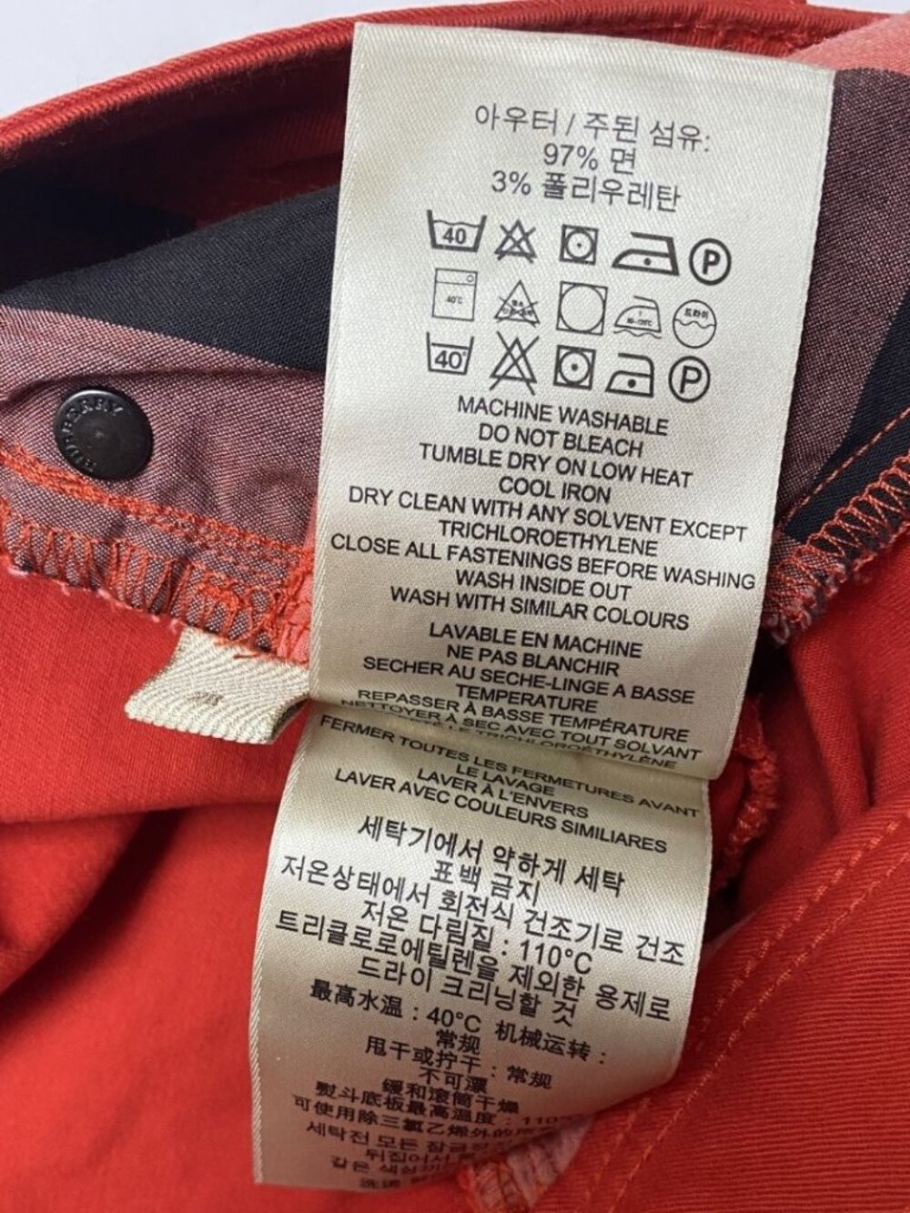 Burberry Brit Westbourne Skinny Ankle Red Jeans Size 28 - Picture 7 of 11